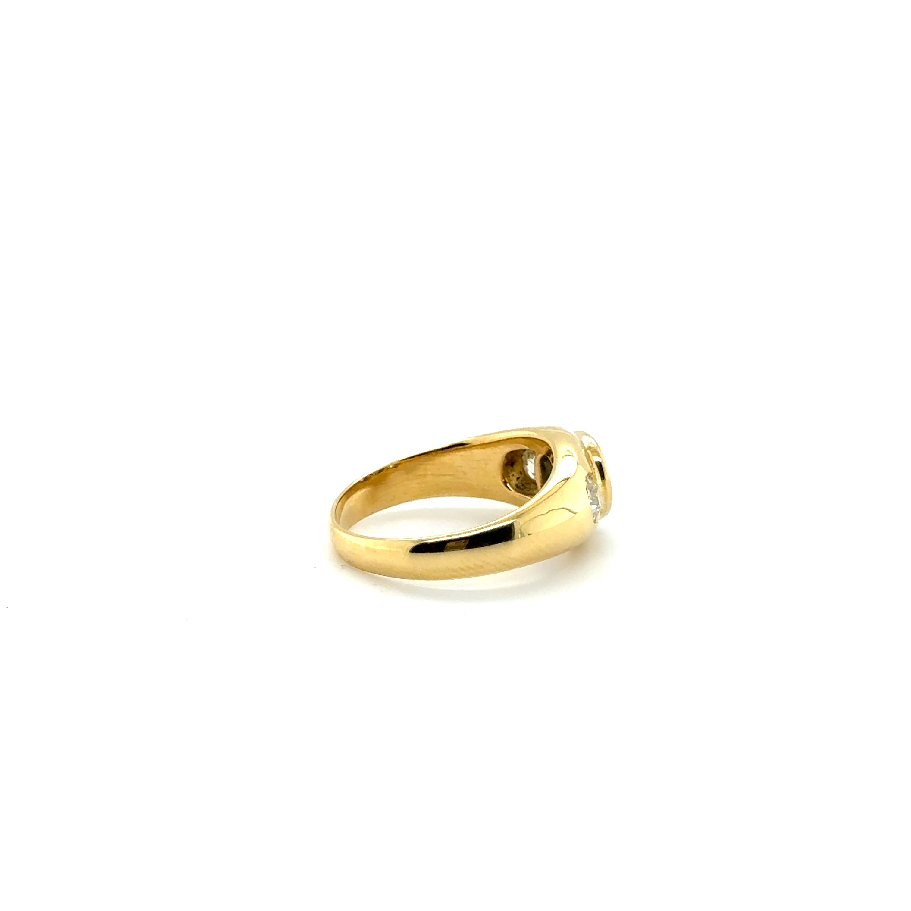 Bague Or Jaune - Saphir et Diamants