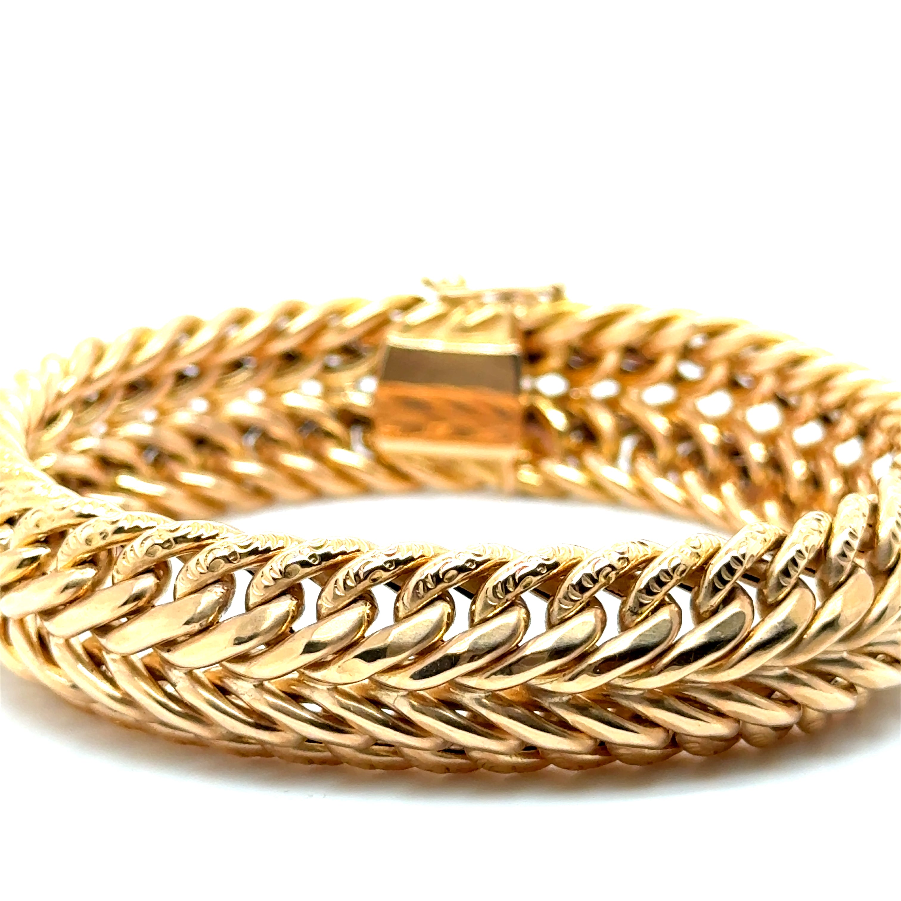 Bracelet Maille Tressée - Or jaune
