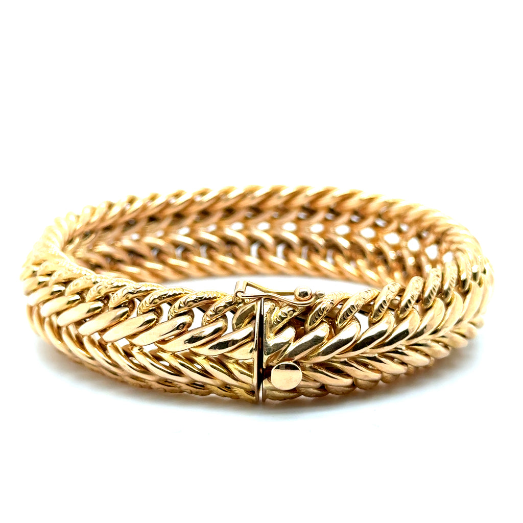 Bracelet Maille Tressée - Or jaune