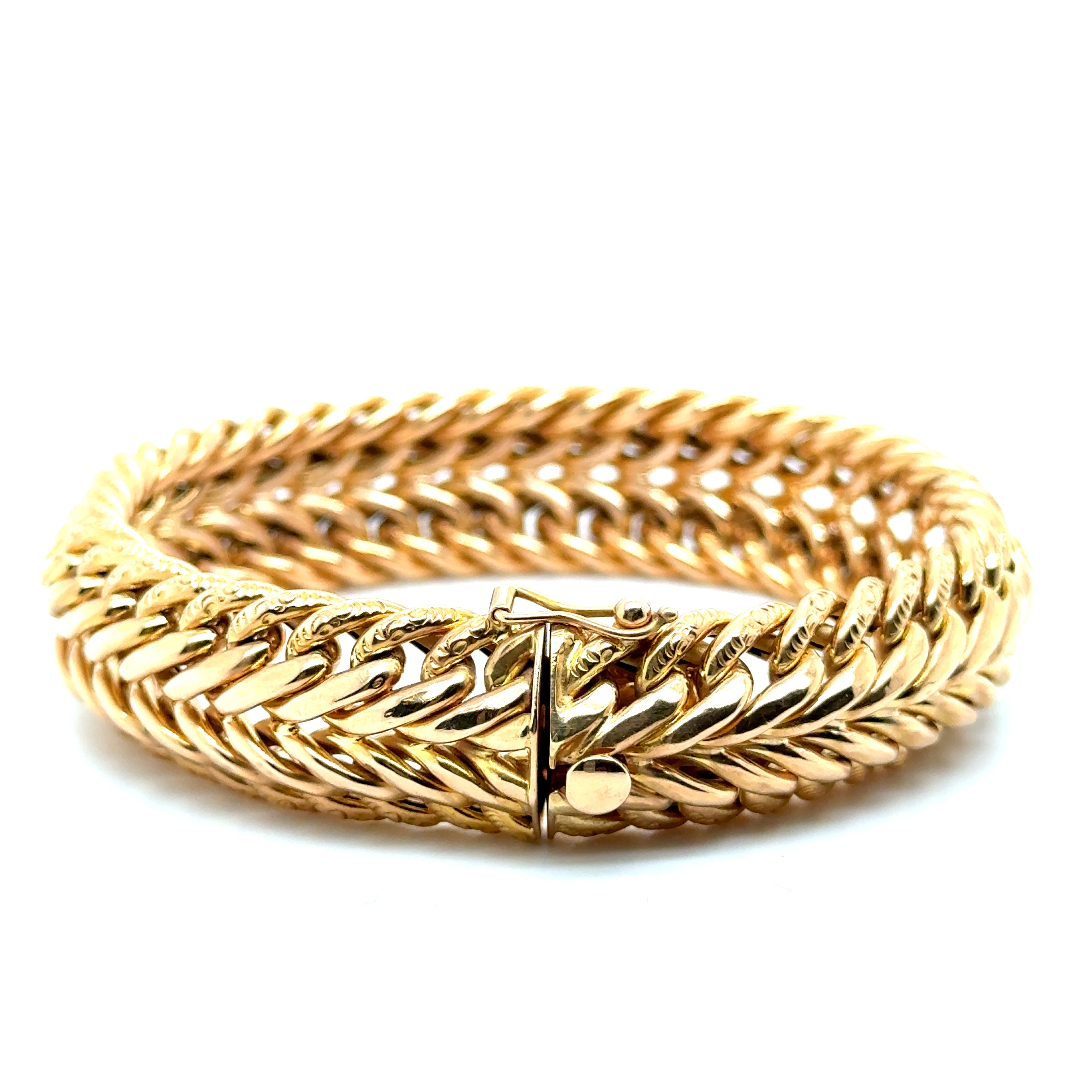 Bracelet Maille Tressée - Or jaune