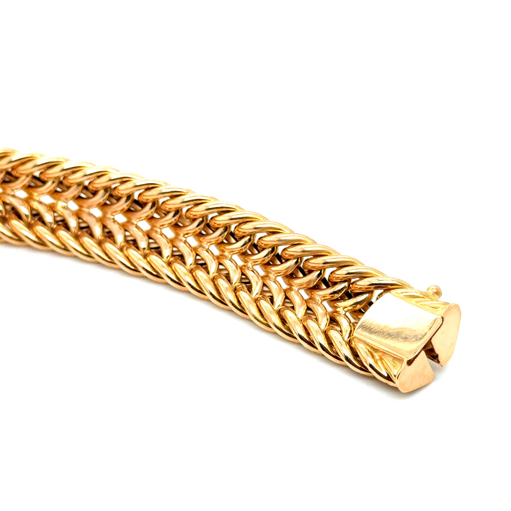 Bracelet Maille Tressée - Or jaune