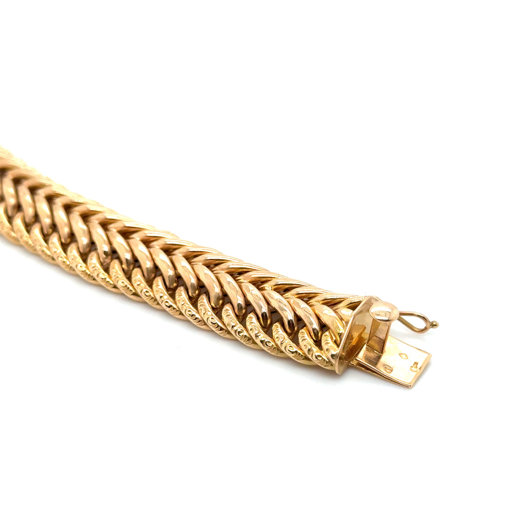 Bracelet Maille Tressée - Or jaune