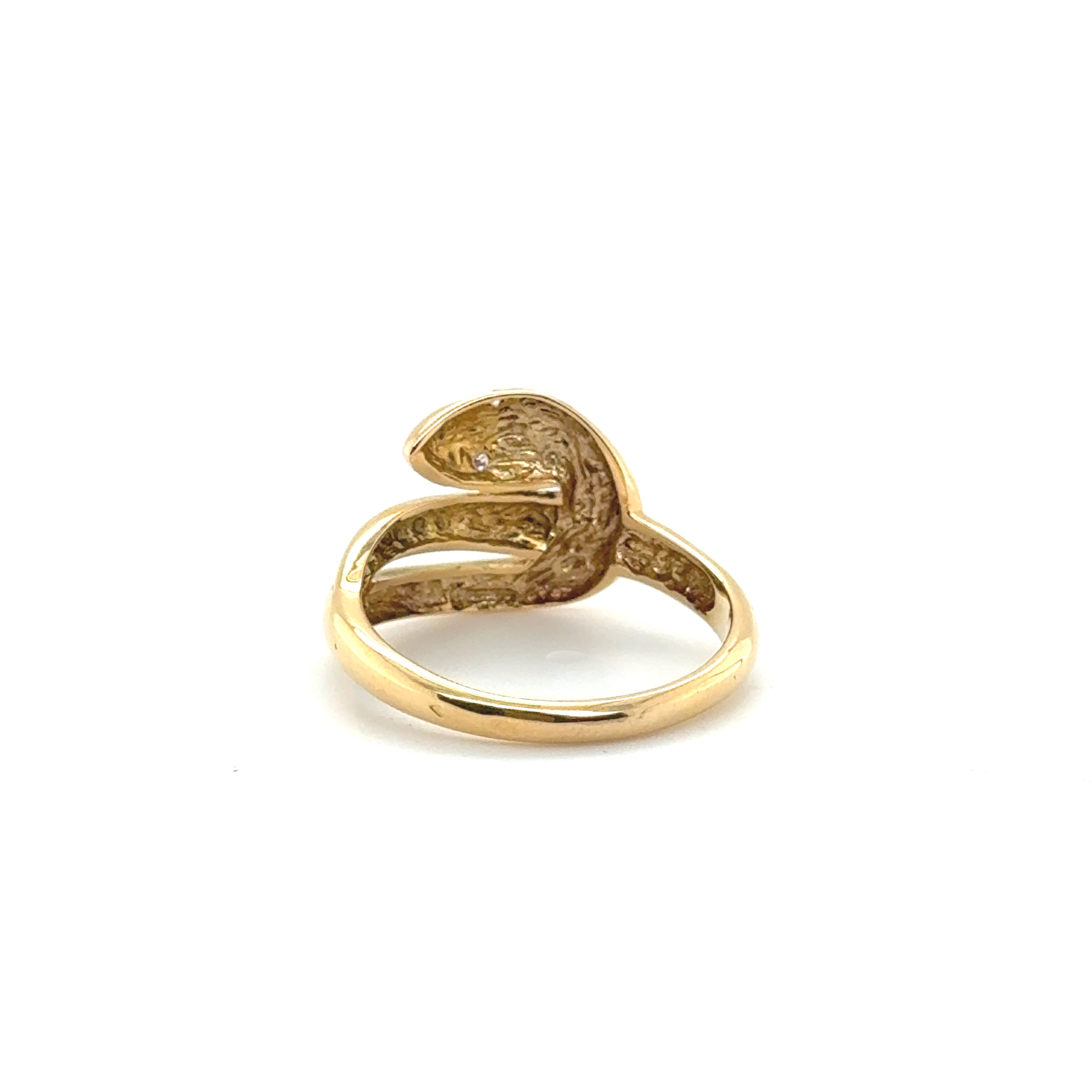 Bague Serpent - Or jaune et Diamants