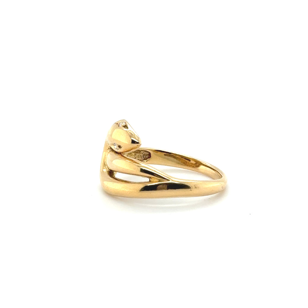 Bague Serpent - Or jaune et Diamants