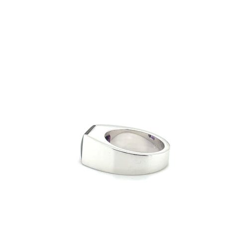 Cartier - Bague Tank Or blanc avec Améthyste