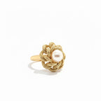 Vintage Yellow Gold and Cultured Pearl Ring