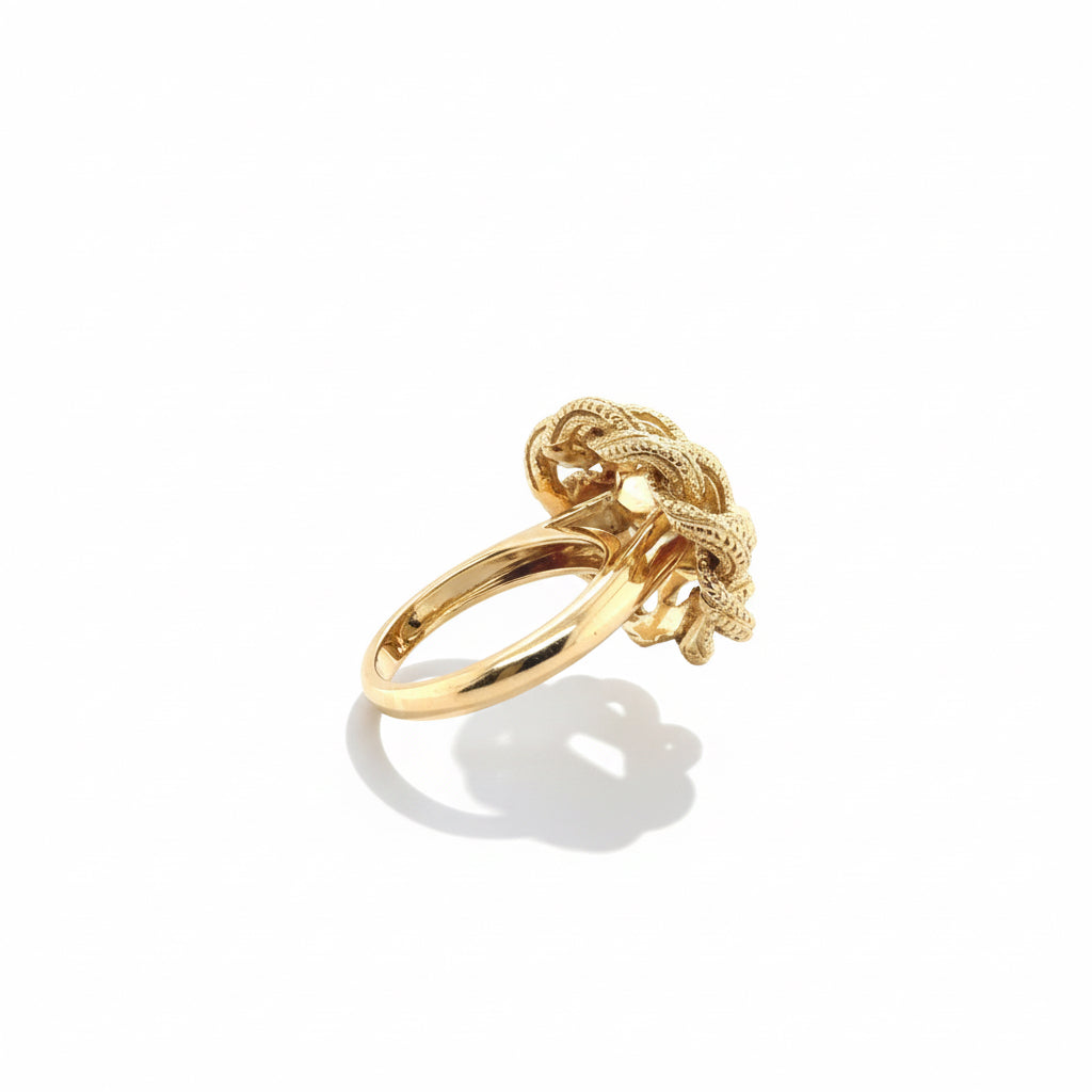 Vintage Yellow Gold and Cultured Pearl Ring