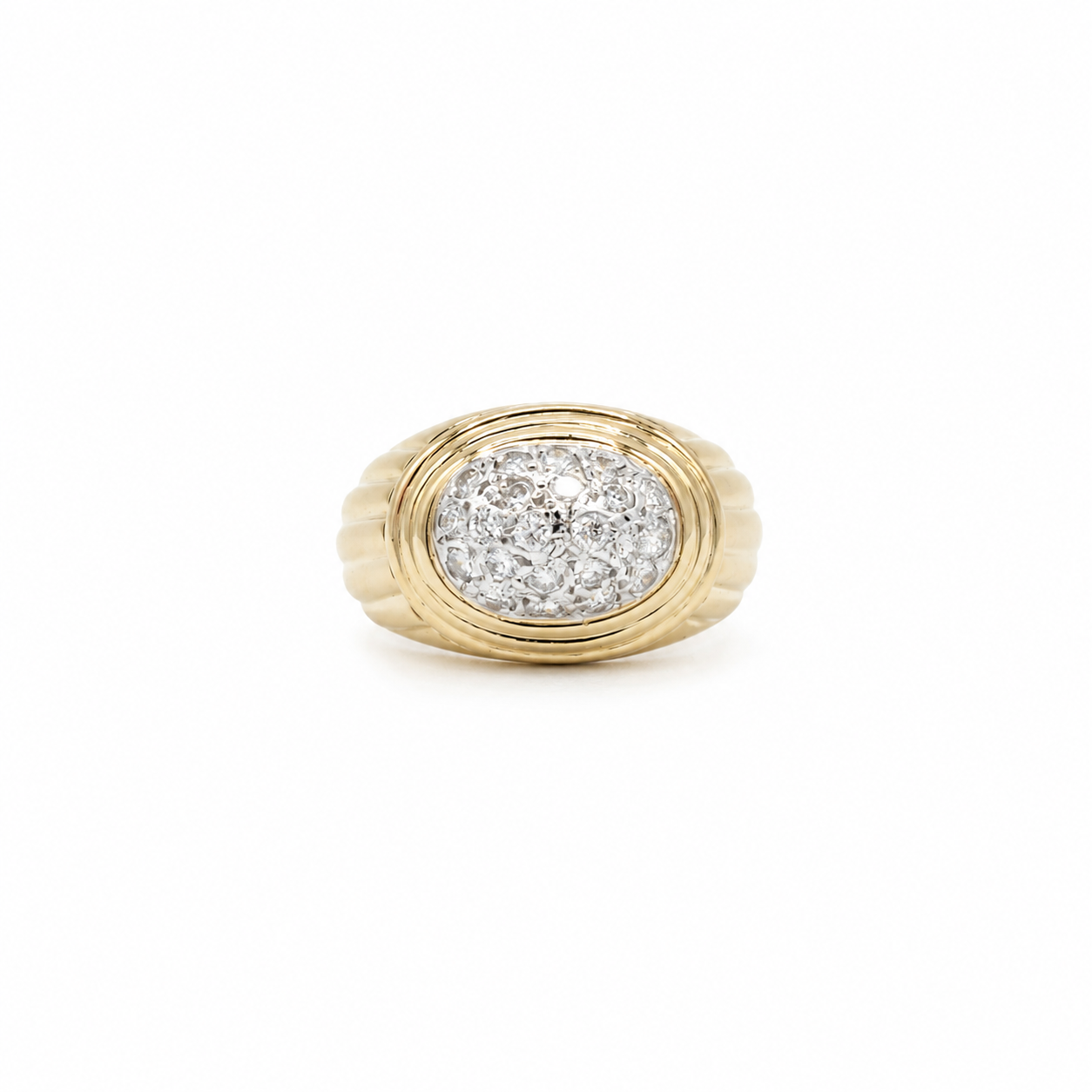 Bague Dôme - Or jaune - Diamants