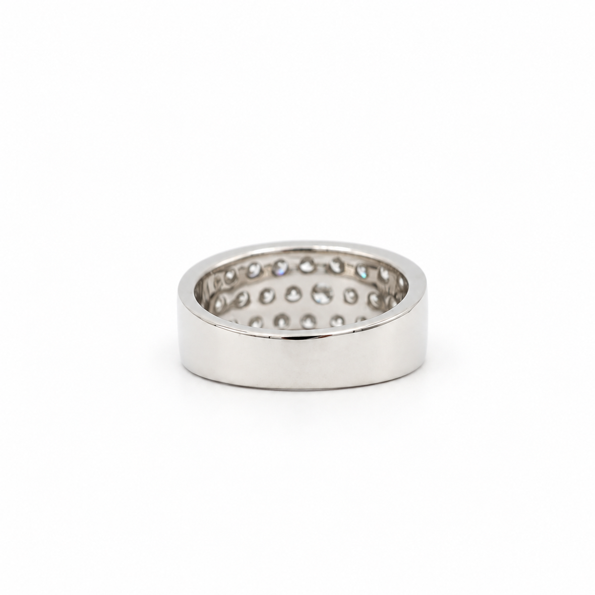 Bague Bandeau - Or blanc et Diamants