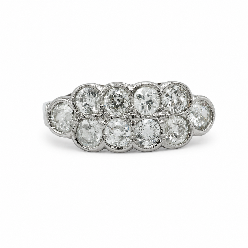 Art Déco - Bague Platine - Diamants 1,20 carats