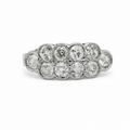 Art Déco - Bague Platine - Diamants 1,20 carats