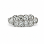 Art Déco - Bague Platine - Diamants 1,20 carats