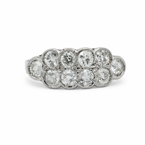Art Déco - Bague Platine - Diamants 1,20 carats