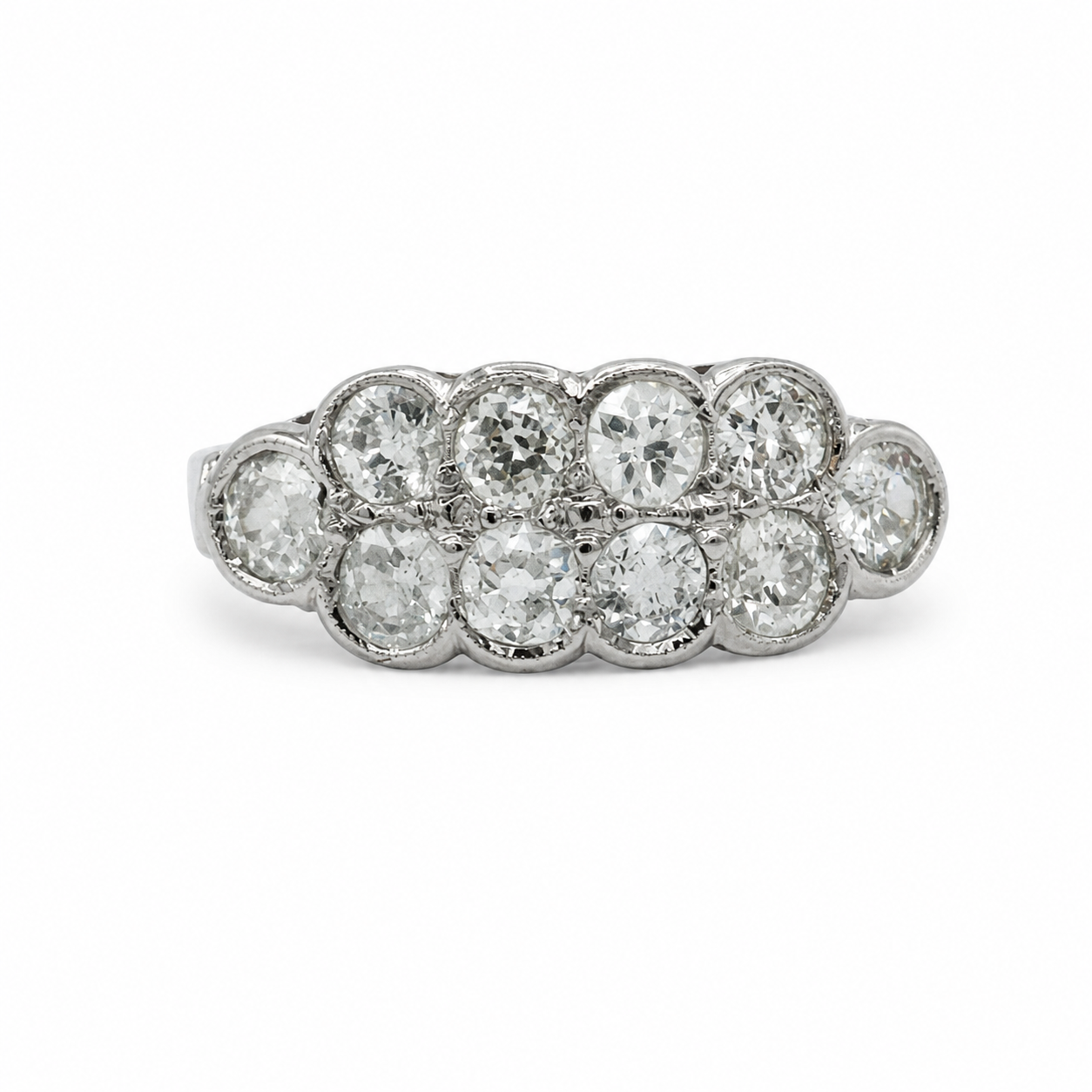 Art Déco - Bague Platine - Diamants 1,20 carats