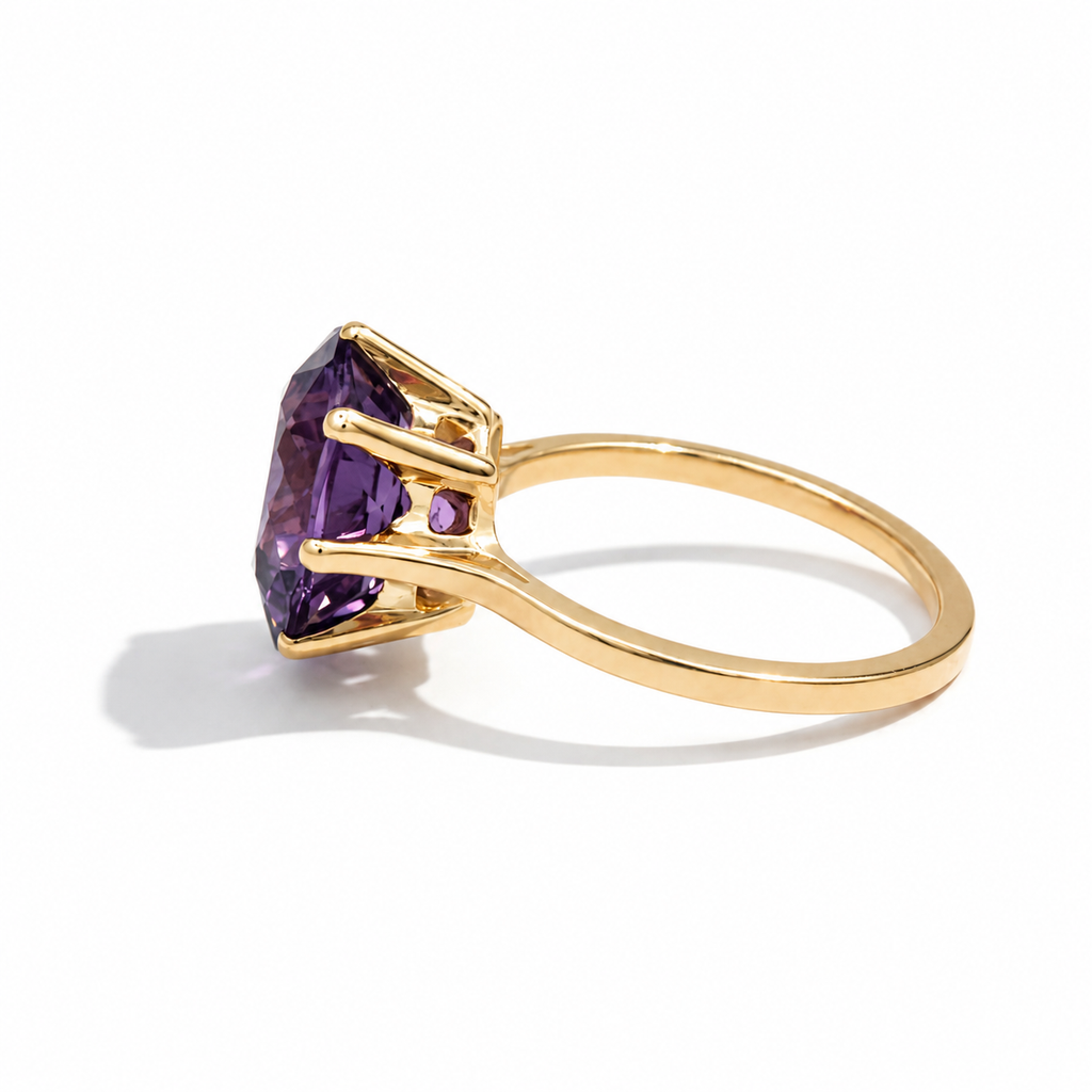 Bague Or Jaune - Améthyste