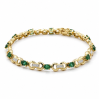Bracelet Or jaune - Émeraudes et Diamants