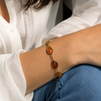 Bracelet Vintage Or jaune - Ambre
