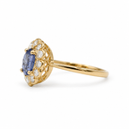 Bague Marguerite Or jaune Saphir et Diamants