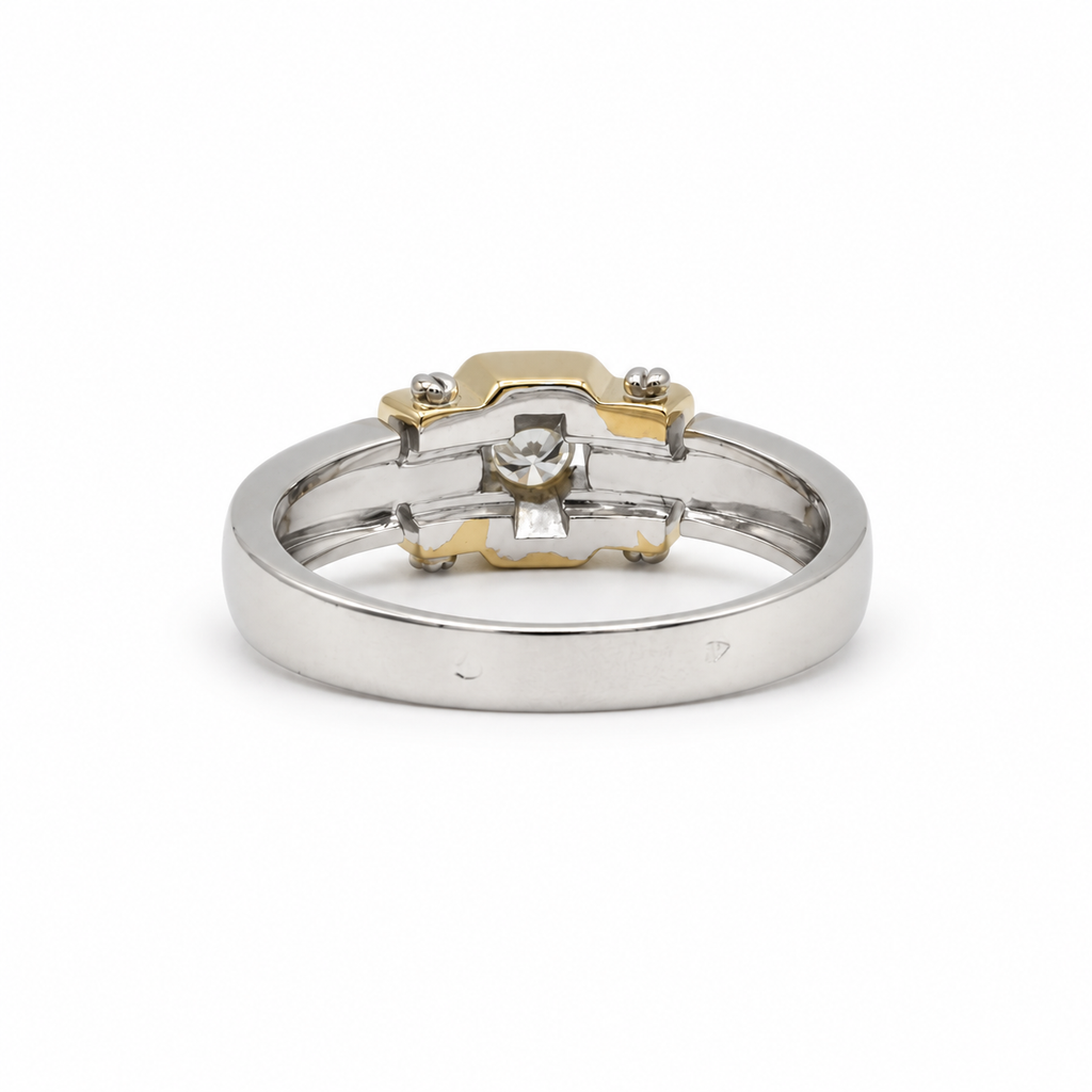 Art déco - Bague deux ors et Diamant