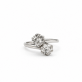 Bague Toi et Moi - Or blanc et diamants