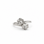 Bague Toi et Moi - Or blanc et diamants