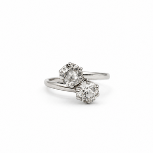 Bague Toi et Moi - Or blanc et diamants