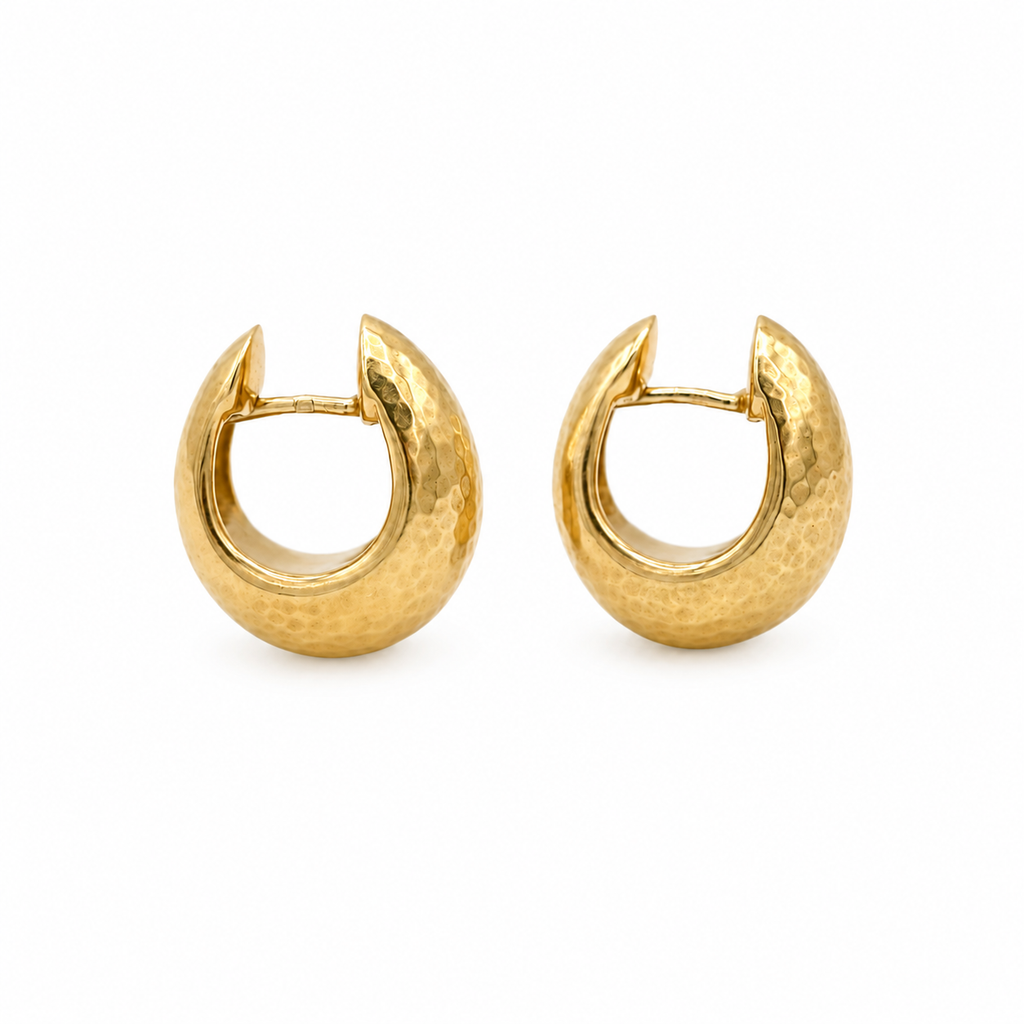 Boucles d’oreilles - Or jaune martelé