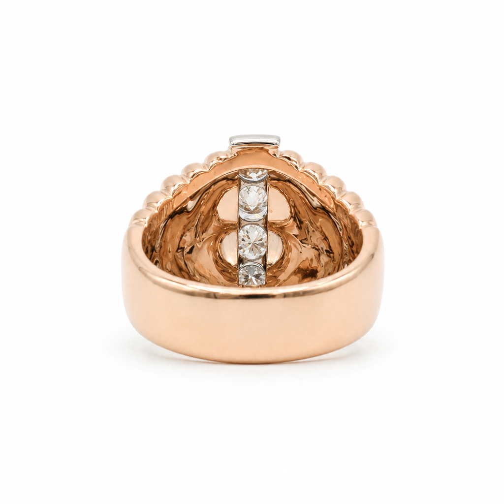 Bague Vintage - Or rosé et Diamants - 1940