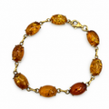 Bracelet Vintage Or jaune - Ambre