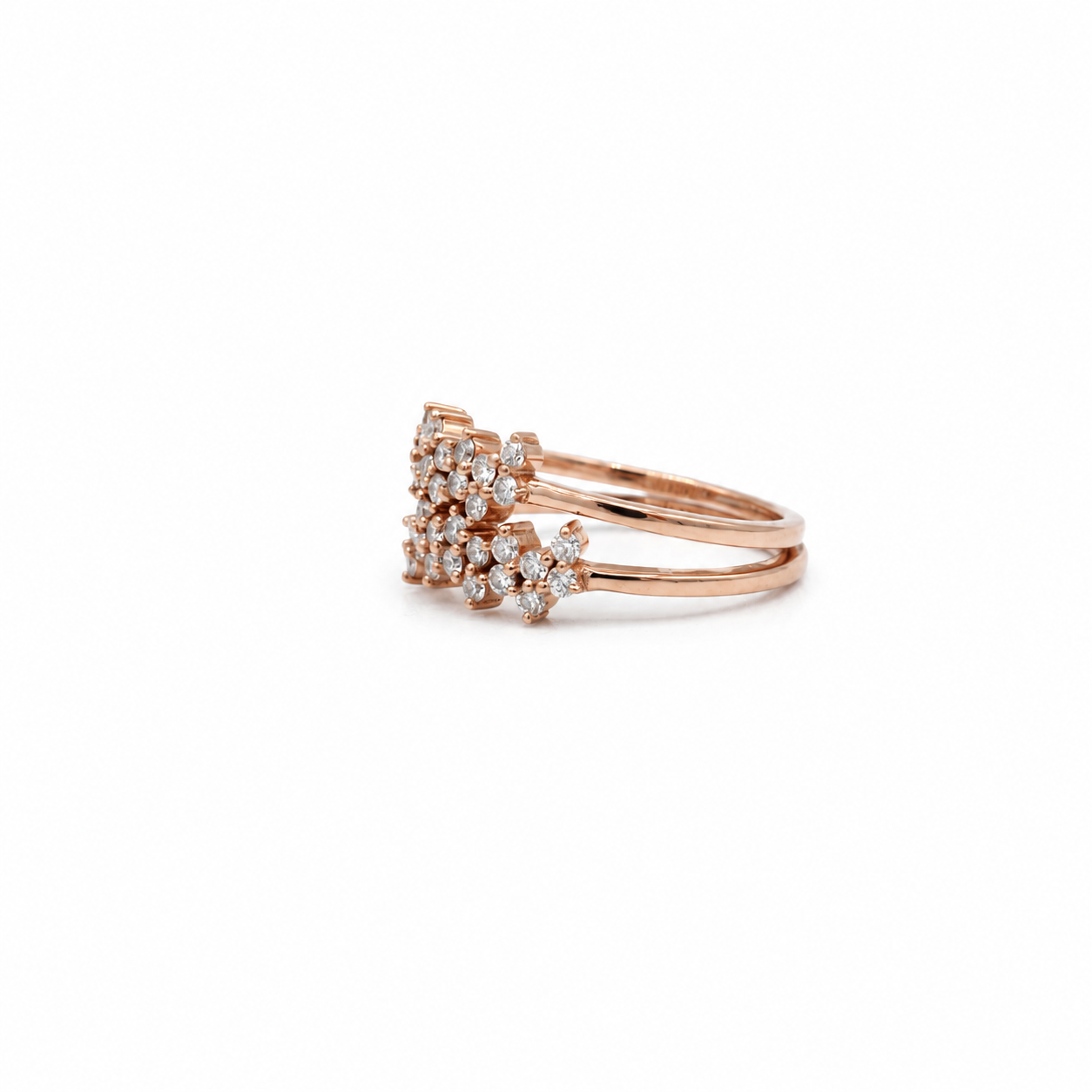 Bague - Or rose et Diamants