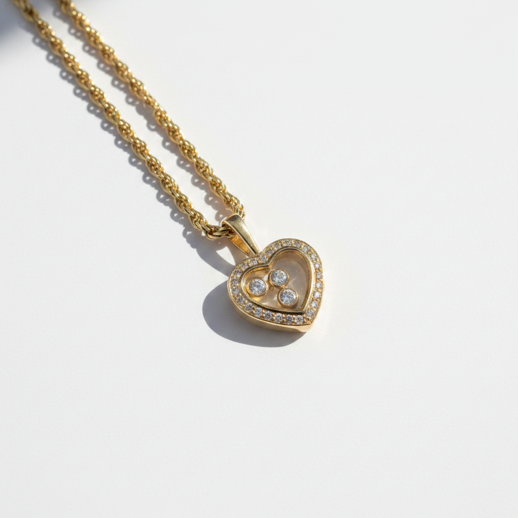 Chopard - Collier Pendentif Coeur - Happy Diamond