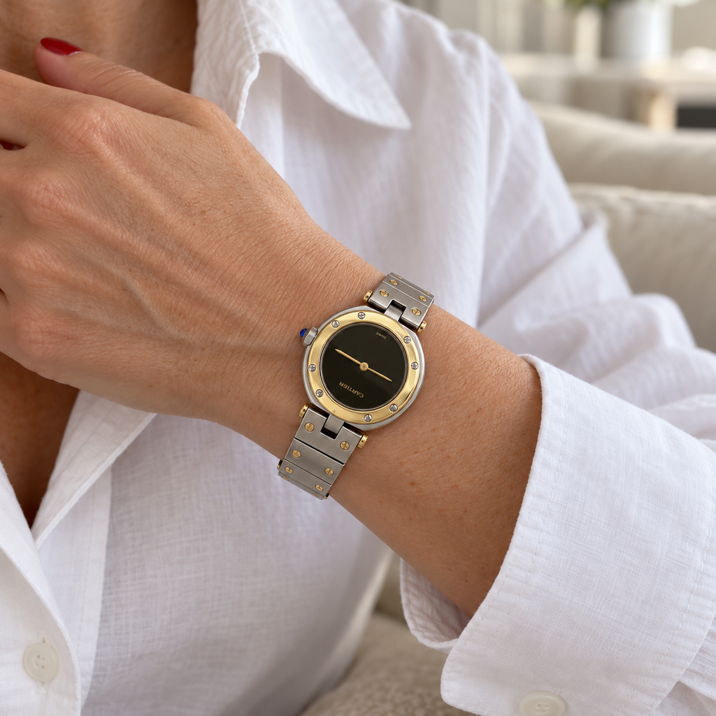Cartier - Montre Santos  Or jaune et Acier