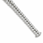 Bracelet Or blanc - Diamants 10 carats - 1970