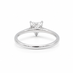 Bague Solitaire - Diamant Coeur - Or blanc