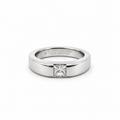 Cartier - Bague Tank Or blanc - Diamant