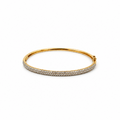 Bracelet Jonc semi pavé Or jaune et diamants