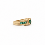 Bague Or jaune - Emeraudes et Diamants