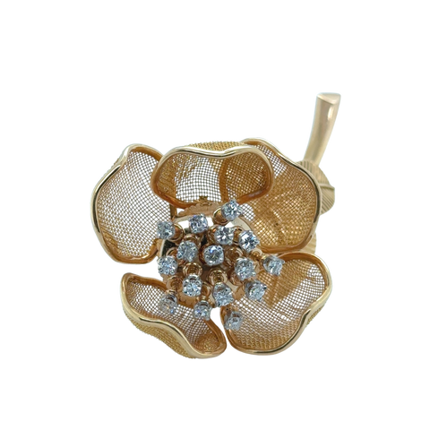 Piaget - Broche «  la trembleuse » - Or jaune  et Diamants - Année 60