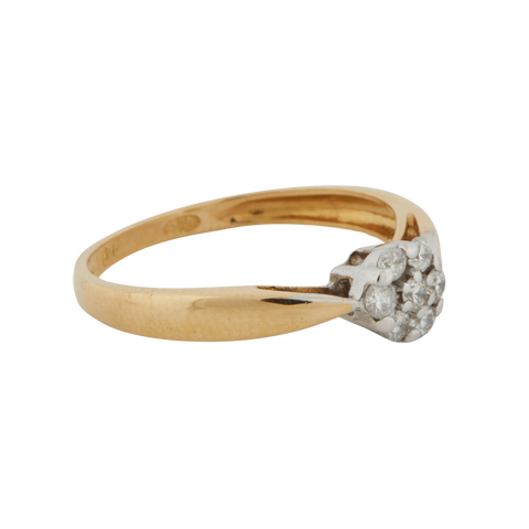 Two Gold Ring - Diamonds