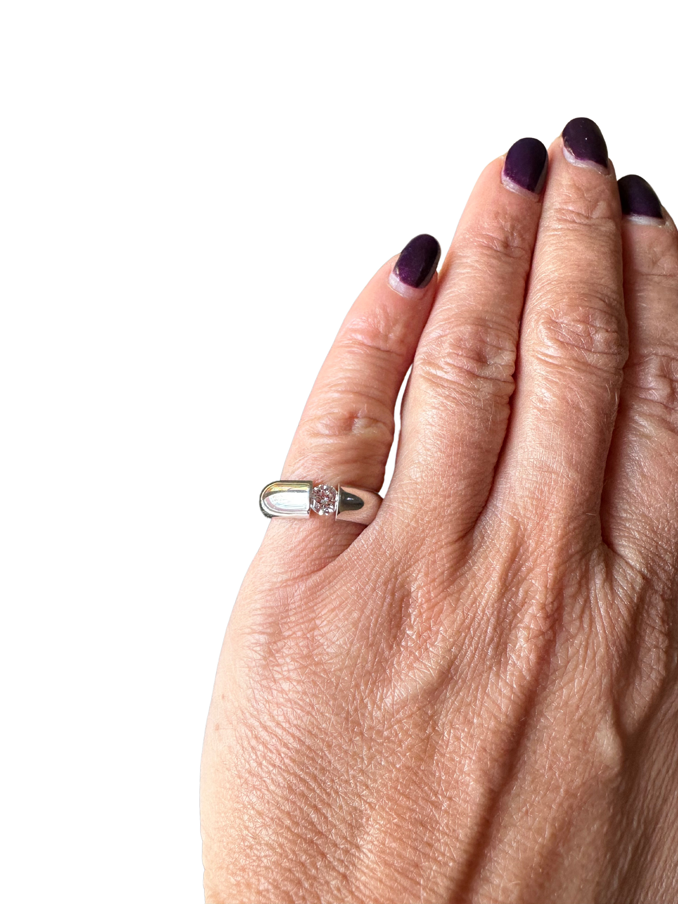 Solitaire - Or blanc et diamant