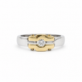 Art déco - Bague deux ors et Diamant