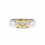 Art déco - Bague deux ors et Diamant