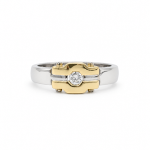 Art déco - Bague deux ors et Diamant