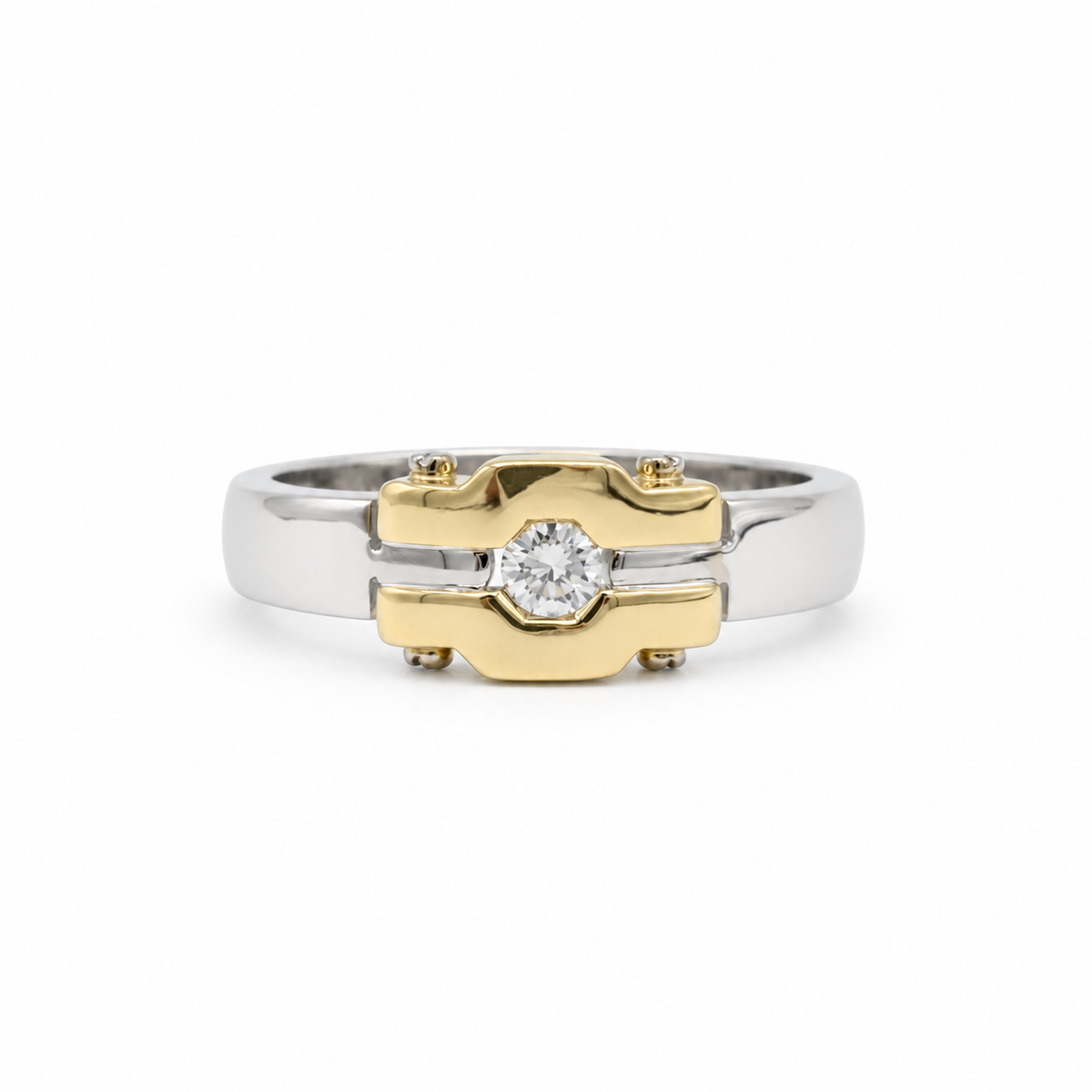 Art déco - Bague deux ors et Diamant