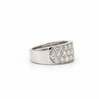 Bague Bandeau - Or blanc et Diamants