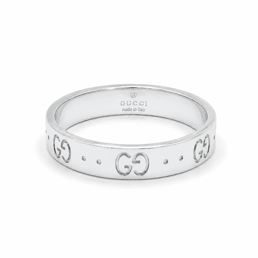 Gucci - Bague Icon Or Blanc
