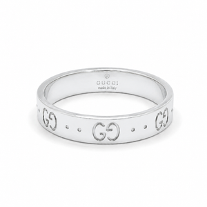 Gucci - Bague Icon Or Blanc