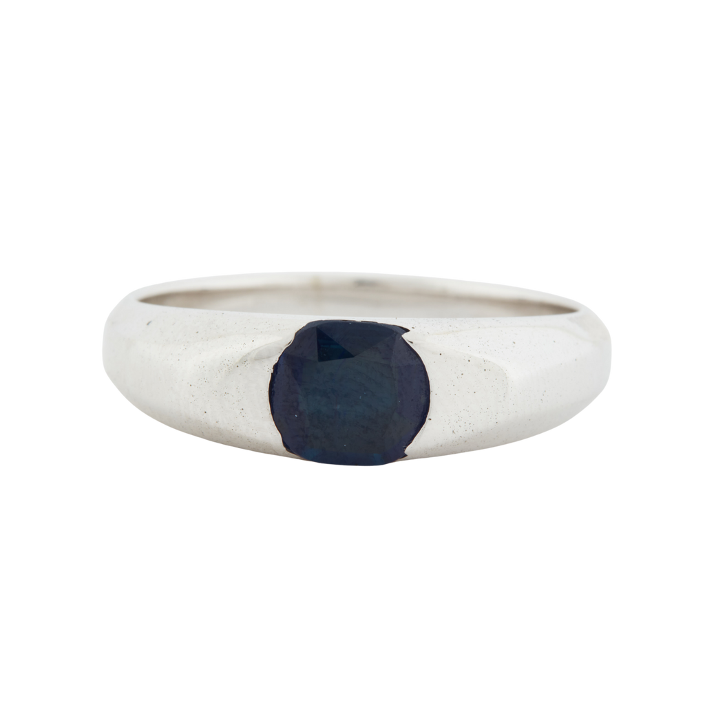 Bague Or Blanc - Saphir