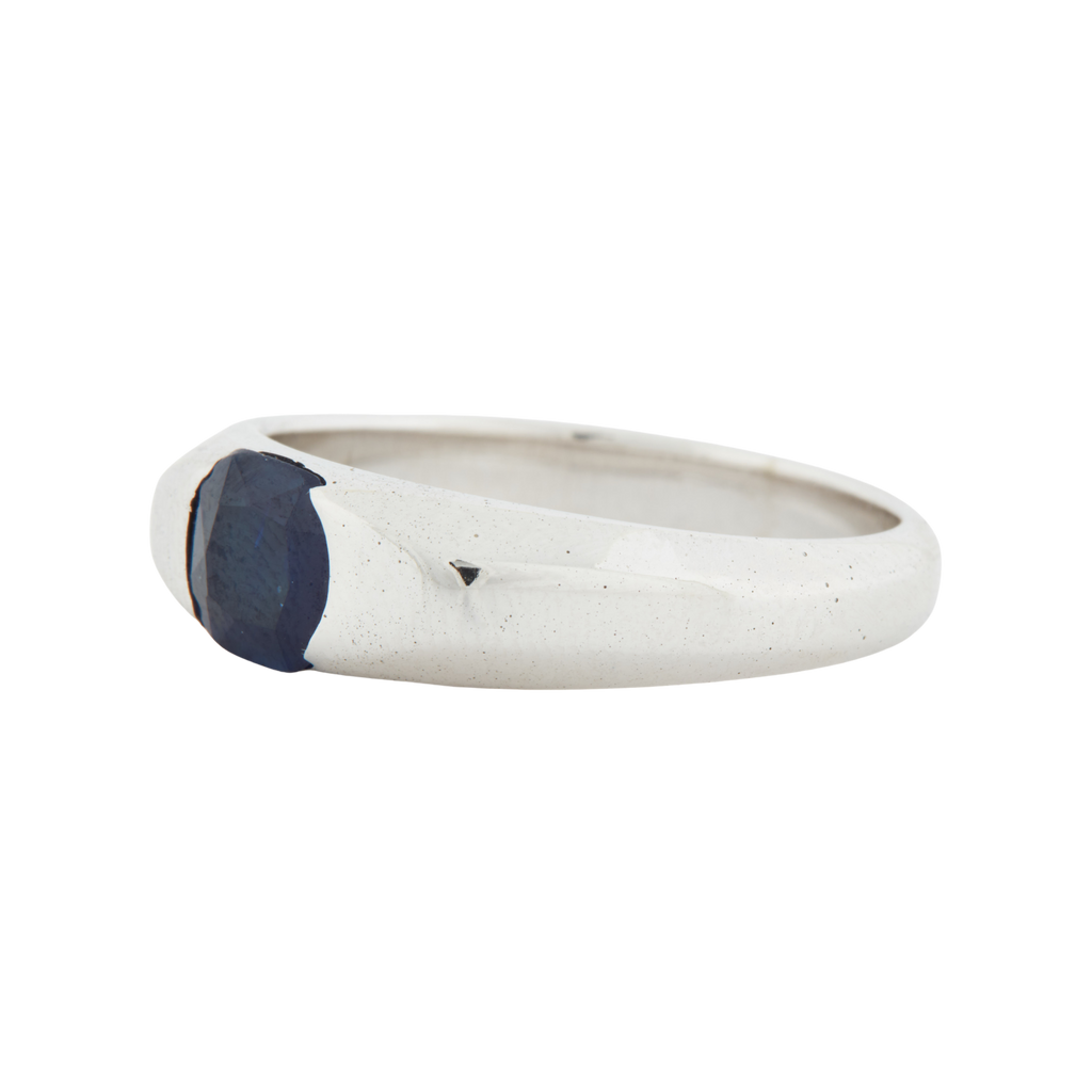 Bague Or Blanc - Saphir