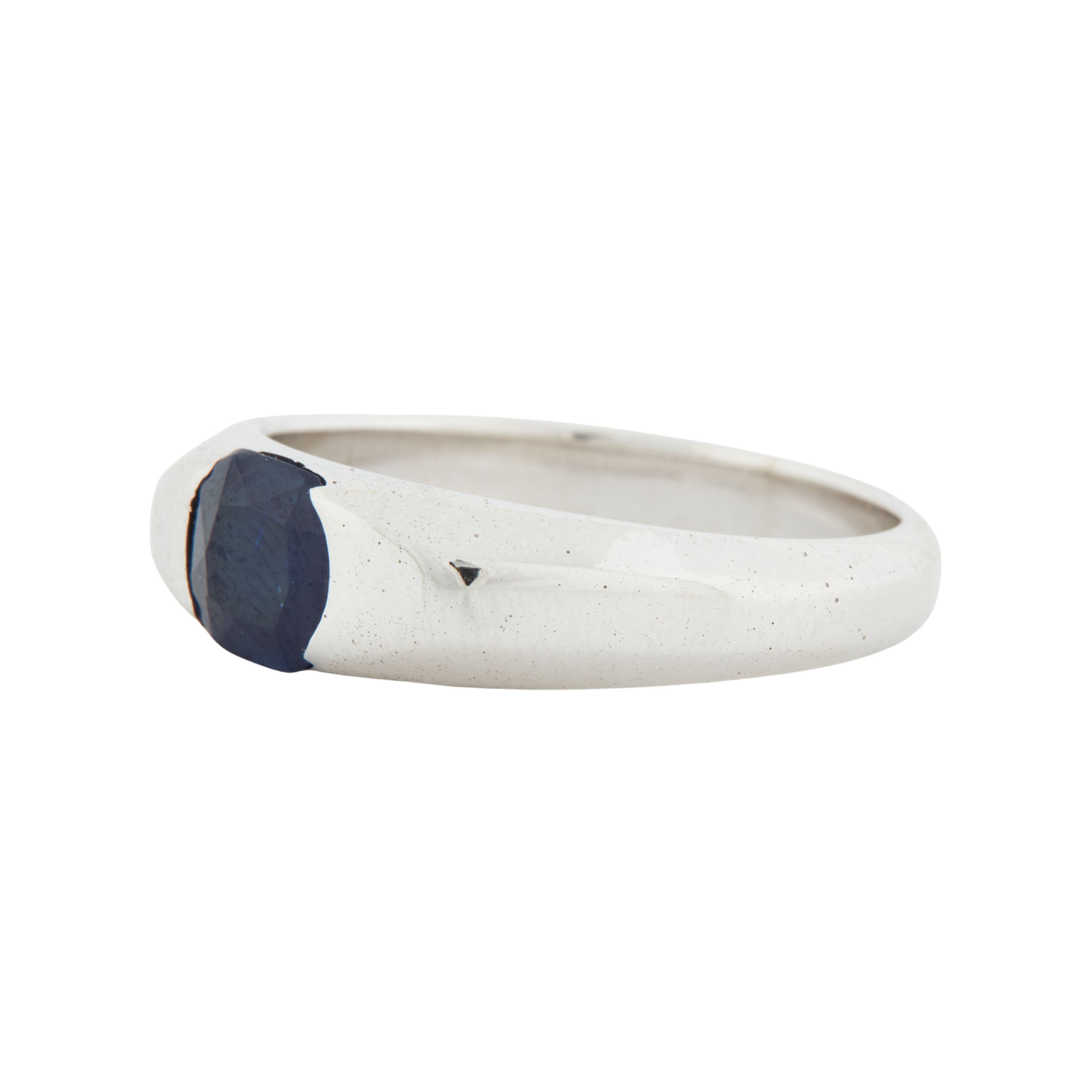 Bague Or Blanc - Saphir